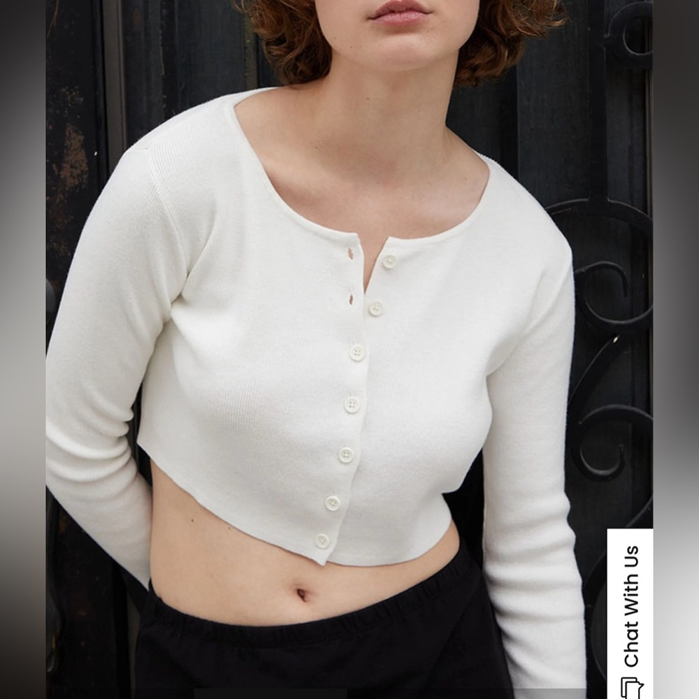 NWT Brandy Melville off-white cardigan One Size - Picture 2 of 6
